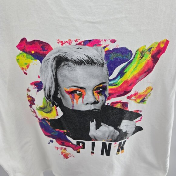 Pink Beautiful Trauma World Tour 2018 White 100% Cotton Tank Top Size XXL - Picture 3 of 8